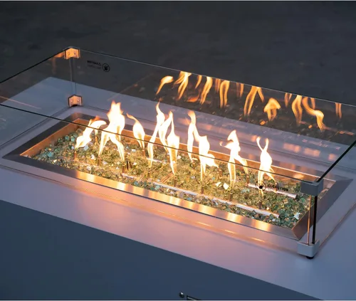 Miniatura 77 de Stanbroil - Vidrio de fuego de 10 libras – Cristal de fuego templado reflectante de 1/2 pulgada para chimenea de hoguera, azul Pacífico reflectante