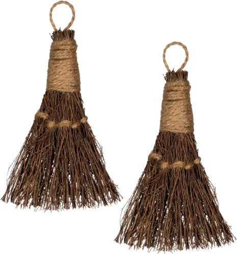 Miniatura 10 de Escoba de canela, aroma a canela, 6 pulgadas (paquete de 3), mini escoba decorativa para protección de puerta 03 Paquete