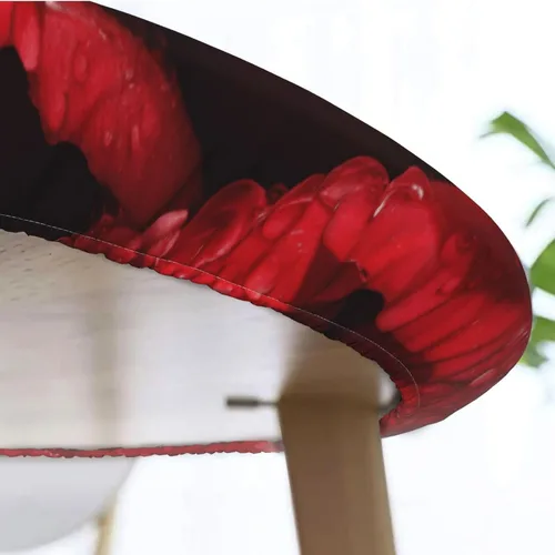 Miniatura 6 de Famame Beautiful Bloom - Mantel redondo ajustable con borde elástico, impermeable, con borde elástico, para interiores y exteriores, se adapta a