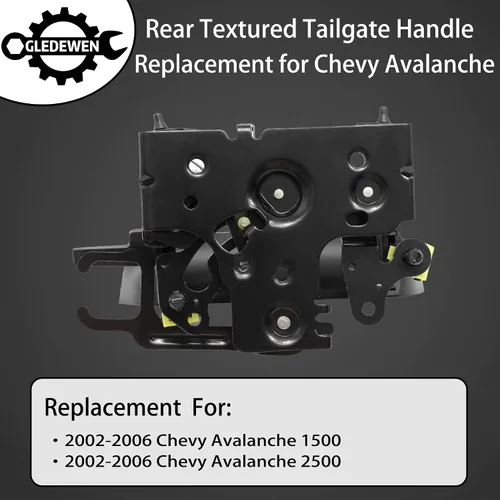 Miniatura 2 de Manija de puerta trasera Gledewen, compatible con Chevy Avalanche 1500 2500 Pickup 2002-2006, textura exterior trasera, Reemplazo# 19209650