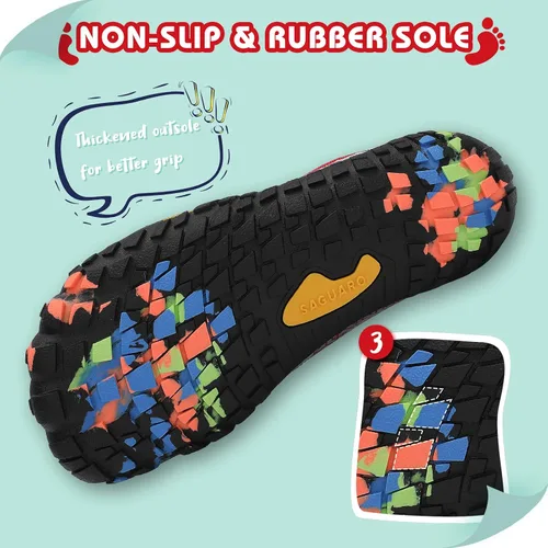 Miniatura 5 de SAGUARO Zapatos de agua minimalistas para niños y niñas, zapatos descalzos, ligeros, para senderismo, atléticos, al aire libre, secado rápido