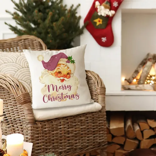 Miniatura 2 de DOTAIN Fundas de almohada de Navidad, fundas de almohada de Navidad moradas de 18 x 18 pulgadas, decoración de Navidad morada para el hogar