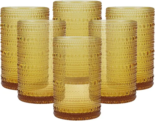 Miniatura 10 de D&V By Fortessa Jupiter - Vaso para bebidas heladas, 385 ml, juego de 6 Rojo