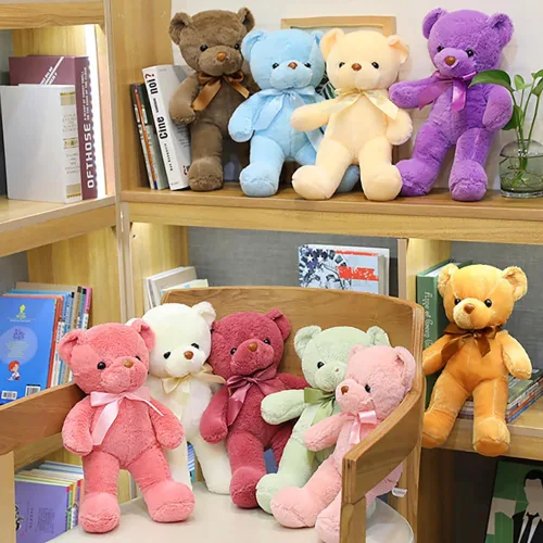 Miniatura 5 de Oso de peluche, juguete de peluche de 12 pulgadas, regalo de cumpleaños, día de San Valentín, Navidad para niños, niñas, amigos (A-azul)