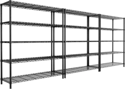 Miniatura 23 de ROOMTEC Estantería de alambre resistente de 3 niveles, 40 pulgadas de ancho x 16 pulgadas de profundidad x 40 pulgadas de alto, estante