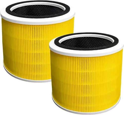 Paquete de 2 filtros de repuesto Core 200S compatibles con LEVOIT Core 200S y Core 200S-P Smart WiFi purificador de aire Amarillo