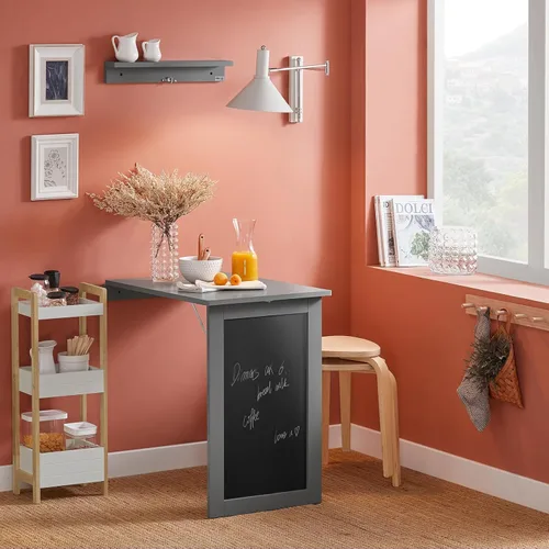 Haotian Murphy FWT20-HG - Mesa plegable para cocina y comedor, color gris