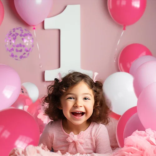 Miniatura 5 de Globos rosa, 60 globos de color rosa fuerte y blanco, globos de confeti magenta para niñas, decoración temática de cumpleaños, baby shower