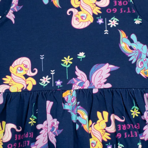 Miniatura 2 de My Little Pony Vestido de ponis de unicornio para niña, Azul Patchwork
