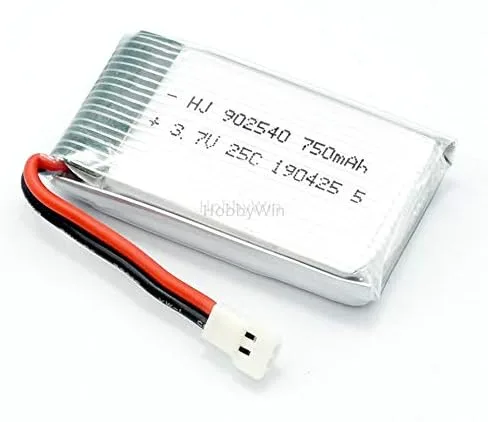 Miniatura 3 de Batería LiPO MX2.0-2P de 3,7 V 1S, 750 mAh, 25 C, enchufe para dron FPV modelo RC helicóptero de avión