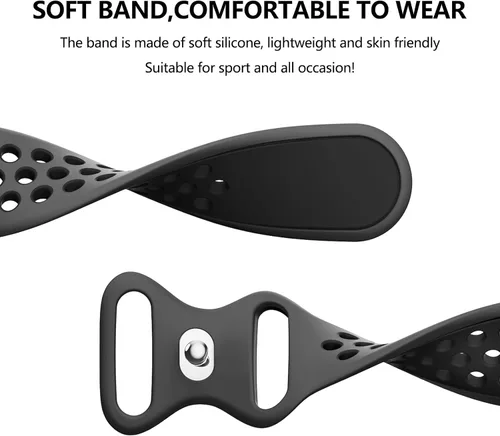 Miniatura 3 de Vanjua Correas deportivas para Amazfit Bip 3 / 3 Pro / U Pro / Lite / S / S lite / U Band mujeres hombres, correa de repuesto de silicona suave