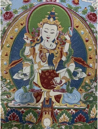 Miniatura 3 de Bordado de seda tibetano Thangka budista Vajrakila Mahāsattv Tangka Yoga Budista Tapiz colgante de pared Arte de pared Decoración del hogar Tapiz