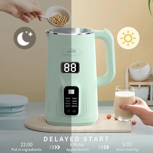 Miniatura 4 de Máquina para fabricar leche de nueces, 28 onzas, automática 8 en 1 de operación silenciosa, máquina de leche de soja, almendras caseras, coco, jugo
