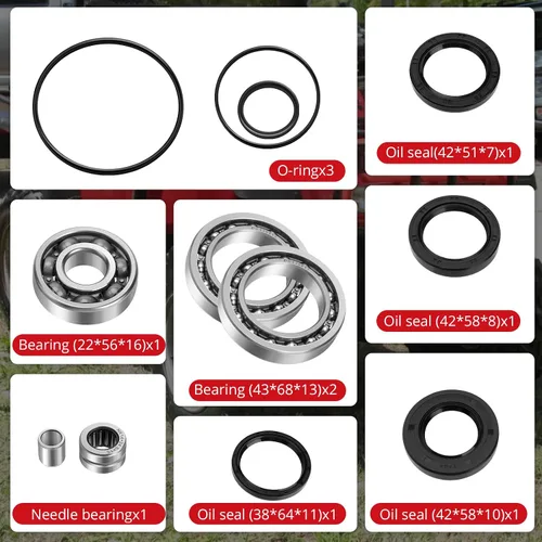 Miniatura 7 de JAVIK Kit de sellos de rodamientos diferencial trasero para Honda FourTrax 300 TRX300 TRX300FW 2x4 4x4 1988-2000, OEM # 91051-HC4-003 91271-HC4-004