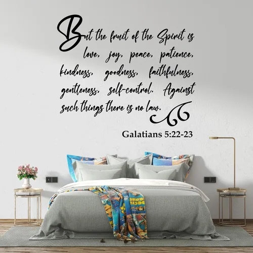 Miniatura 10 de Calcomanías de pared con versículo bíblico con cita religiosa con alas de paloma y círculo, calcomanías de pared con versículos de las Escrituras