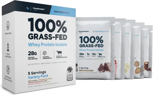 Miniatura 12 de Transparent Labs Aislado de proteína de suero de leche alimentado con pasto, sabor natural, sin gluten, proteína de suero en polvo con 0.99 oz