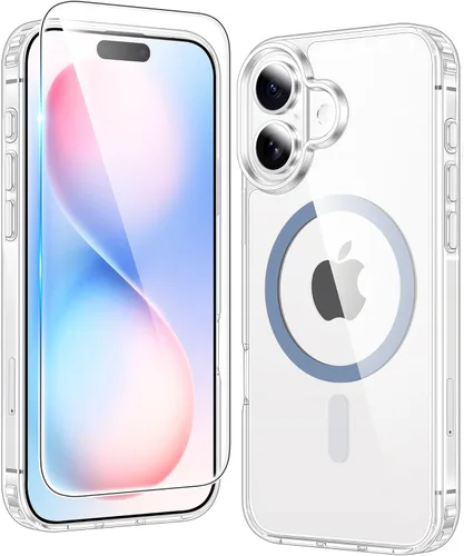 Miniatura 1493 de FNTCASE Funda para iPhone 13 Pro-Max: Fundas magnéticas transparentes compatibles con Magsafe Slim anti amarillamiento protección contra caídas