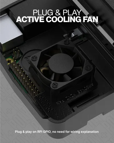 Miniatura 6 de Funda de plástico Argón Poly+ Funda de plástico Raspberry Pi 4 con ventilador controlable PWM y disipador de calor Parte superior extraíble