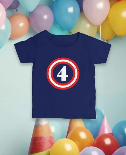 Miniatura 4 de Camiseta de cumpleaños número 4 para niño y niña, regalos para niños pequeños