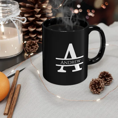 Miniatura 6 de Taza de café personalizada con monograma, letra inicial A personalizada para mujeres, hombres, niñas, niños, papás, mamás amigos, taza de café