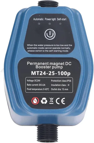 Bomba de refuerzo de recirculación de agua caliente de 25 lmin, bomba de presión de tubo de 0.59 pulgadas - 100 W, 24 V para ducha, lavadora,