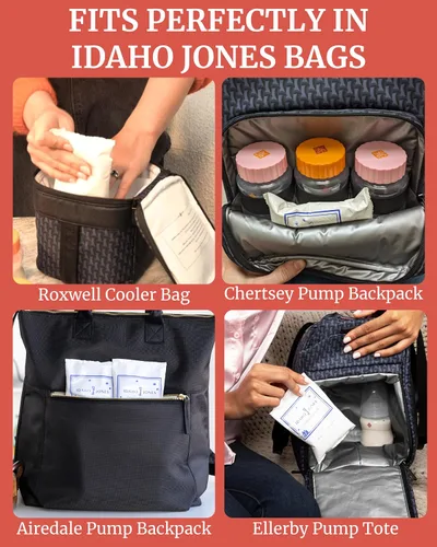 Miniatura 8 de Idaho Jones Bolsa de hielo de leche materna para almacenamiento de biberones, lactancia, congelador y bolsa enfriadora de leche Bolsas de hielo