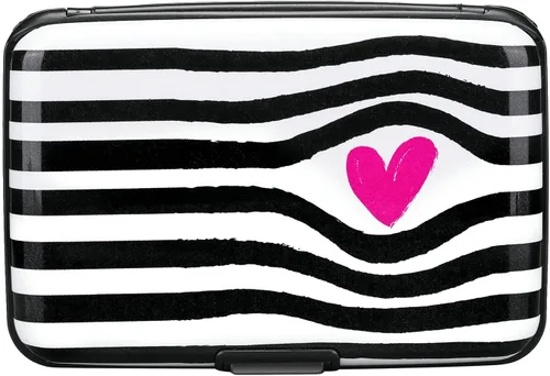 Miniatura 234 de ELFISH Mini cartera de aluminio RFID para tarjetas de crédito, funda de identificación de metal para hombres y mujeres, Happy Flower, Cartera Rfid