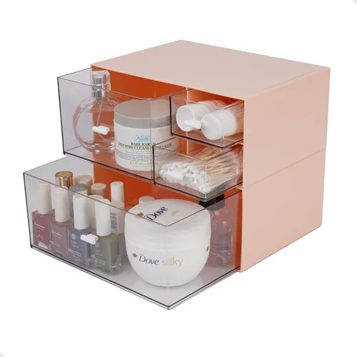 Miniatura 15 de Organizador de escritorio para manualidades y almacenamiento con 7 cajones planos, accesorios de escritorio de plástico apilables y organizador