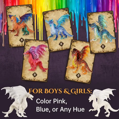 Miniatura 6 de Kits de pintura de juguetes de dragón SOLDAY para niños Artes y manualidades Edades 3 6 5 7 9 12 Niños Niñas para hacer tus propias figuras pintadas