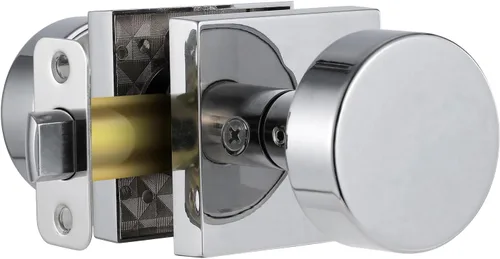 Miniatura 32 de coolnews Pomos dorados para puerta interior, pomo de puerta de privacidad con cerradura, manija de puerta cuadrada resistente moderna para Oro