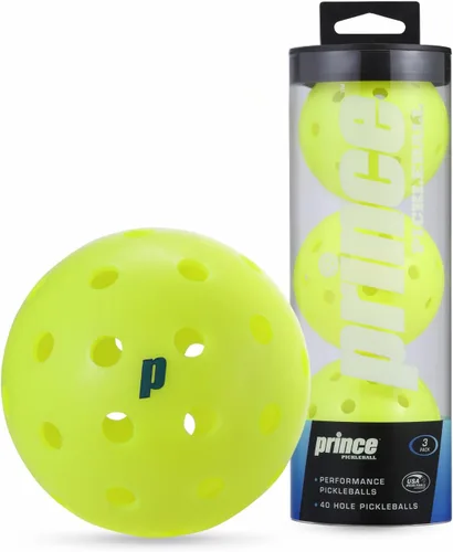 Prince - Pickleballs de rendimiento, rebote optimizado y duradero, paquete de 3