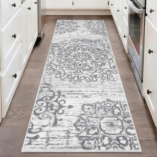 Miniatura 60 de HEBE Alfombra Pasillo 2'x10' Lavable Vintage Desgastada Alfombras de Área Antideslizante Alfombra de Lavandería Boho Alfombras de Piso para Pasillos