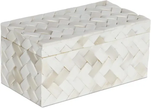 Miniatura 23 de Handicrafts Home Caja de almacenamiento decorativa con tapa – 10 x 4.5 x 2.5 pulgadas Organizador de decoración moderna para el hogar, caja