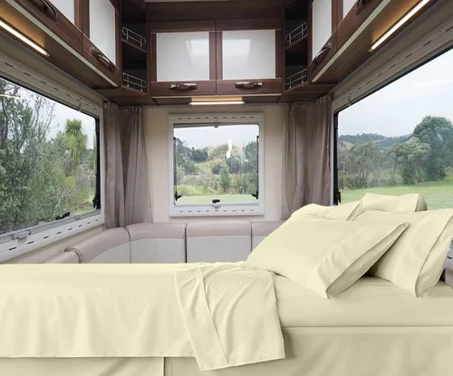 Miniatura 30 de RV-Sheets - Juego de sábanas estrechas de 29.9 x 78.3 in, 600 hilos, 100% egipcias, autocaravanas, caravanas, caravanas, barcos, suaves, de lujo