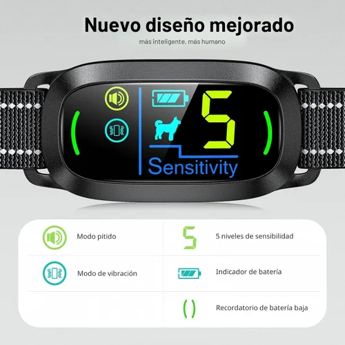 Miniatura 2 de FAFAFROG Collar Antiladridos para Perros de Tamaño Grande, Mediano y Pequeño, Collar Antiladridos Inteligente Recargable, Collar de Adiestramiento