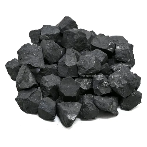 Miniatura 4 de Piedras de Shungite Crudas de Amazing Gemstone, Piedras de Cristal de Shungite Real para Purificación de Agua - 30-70mm Piedra Shungite Original