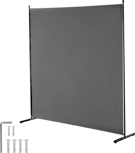 VEVOR Divisor de habitación, divisor de habitación de un solo panel, pantalla de privacidad de 6 pies en interiores, divisor de partición para Gris