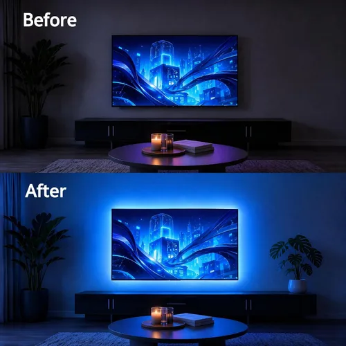 Miniatura 3 de Luces LED para TV, retroiluminación RGB de TV de 9.8 pies para televisores de 32 a 43 pulgadas, retroiluminación LED de TV con sincronización