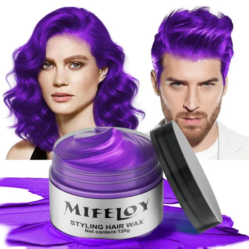 Miniatura 8 de Spray Temporal de Color Verde para Cabello Cera 4.23 onzas, tinte en crema para peinado natural instantáneo, barro de coloración desechable