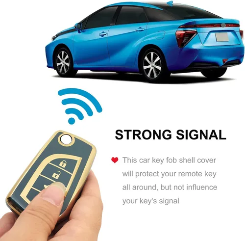 Miniatura 3 de Funda para llavero Toyota de TPU suave compatible con Fortuner Tundra Camry RAV4 Highlander Corolla (azul), Azul