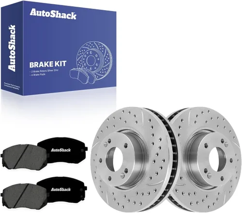 Miniatura 13 de Auto Shack 11.81" (300 mm) Rotores de freno ventilados delanteros recubiertos + pastillas de freno cerámicas de reemplazo para 2011-2016 Kia