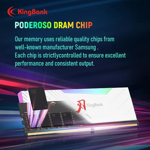 Miniatura 5 de KingBank Memoria RAM de computadora de escritorio RGB DDR4 16 GB (2 x 8 GB) 3200 MHz 1.35 V CL16 XMP2.0 Overclocking con disipador de calor