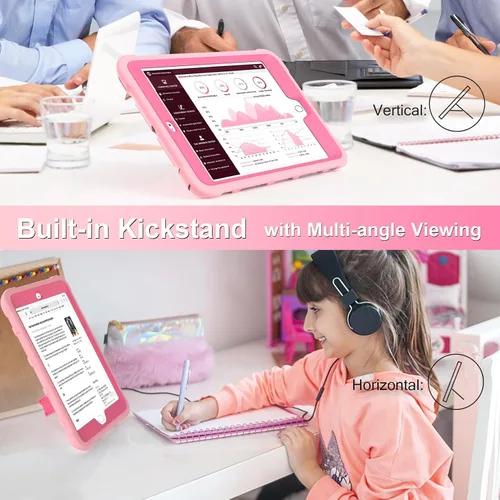 Miniatura 2 de TIMISM Funda para iPad mini, iPad mini 2, iPad mini 3 con soporte, 3 en 1, resistente a prueba de golpes, híbrida de tres capas, funda protectora