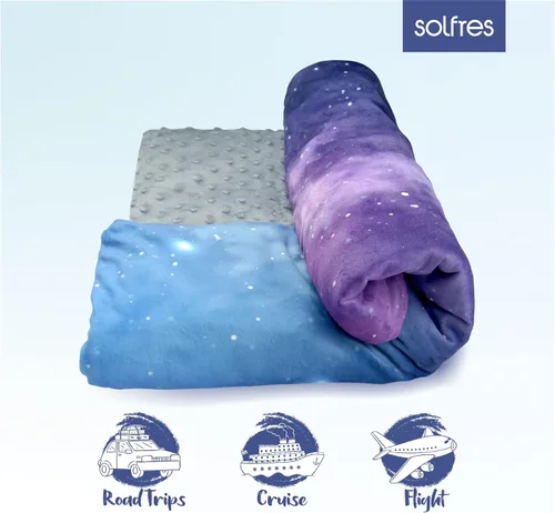 Miniatura 5 de Solfres - Manta de regazo con peso de 5 libras, tamaño pequeño, para niños y adolescentes, 20 x 23 pulgadas - Manta para dormir con terapia