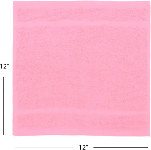 Miniatura 8 de Avalon Towels Toallitas de Algodón – (Paquete de 24) Tamaño 12x12 Pulgadas, 100% Algodón Hilado en Anillo, Toallitas Faciales Suaves y Absorbentes