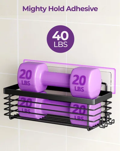 Miniatura 3 de ODesign Organizador de ducha de acero inoxidable SUS304, 3 unidades, sin taladrar, estante de baño, montado en la pared, organizador adhesivo