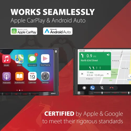 Miniatura 2 de Dual Electronics DCPA71 Estéreo de coche de 7 pulgadas con certificación Apple Carplay Android Auto Radio de estéreo de coche de pantalla táctil