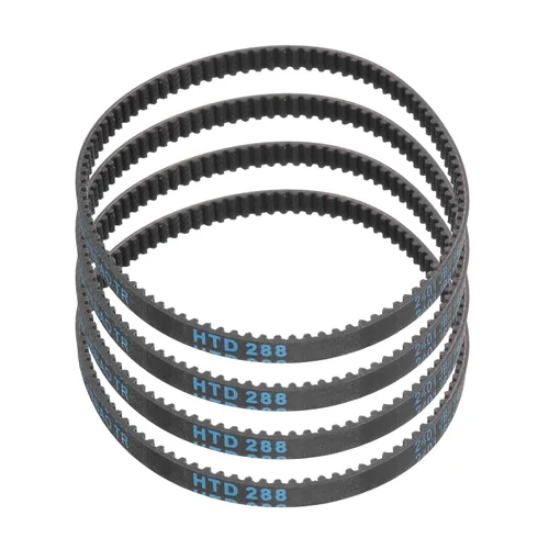 Miniatura 102 de uxcell 4pcs HTD-3M correa dentada de goma 60 dientes, 7.087 in de longitud de paso x 0.236 in de ancho x 0.094 in de altura, correa de distribución