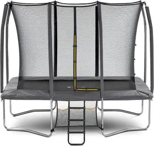 Miniatura 9 de Exacme Trampolín rectangular de 7 x 10, 8 x 12, 9 x 14 pies, para niños, dobles aberturas de cerramiento, trampolín rectangular pequeño para Azul