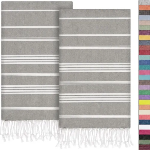 Miniatura 83 de EPHESUS TOWELS Toallas de Mano - Juego de 2 18" x 30" - Toalla de Mano Turca Decorativa para Baño, Cocina, Invitados, Cara, Cabello, Té, Paño